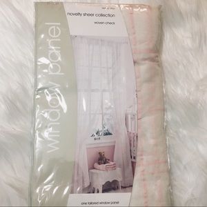 New White Tailored Sheer Window Panel 44x84 inches